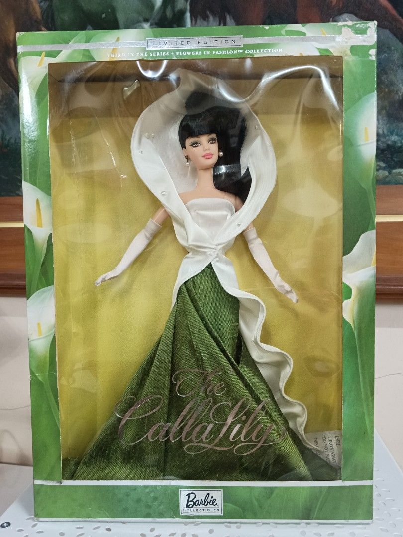The Calla Lily Barbie, Flowers In Fashion Collection, Limited Edition 2001 Authentic Mattel Doll