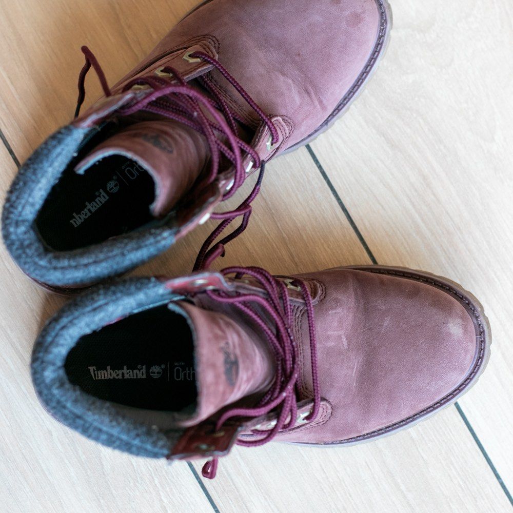 Purple timberland shoes hotsell