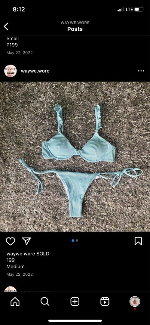 Two piece swimsuit (Category: Bikinis & Swimsuits) located in Mandaluyong City. Submitted by mpa03 (Listing ID 1240180321, Image 1). Description: Used once Shein Size medium.
