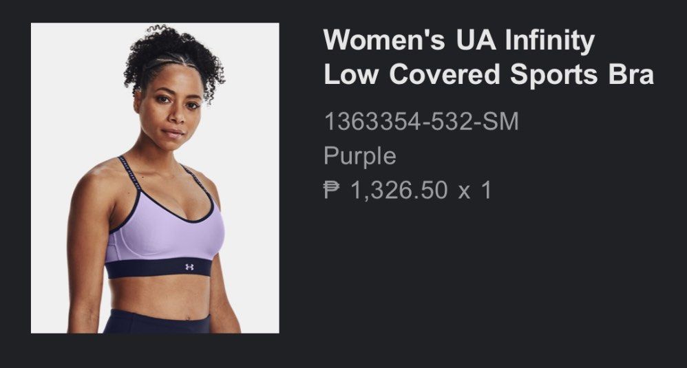 Women's UA Infinity Low Covered Sports Bra