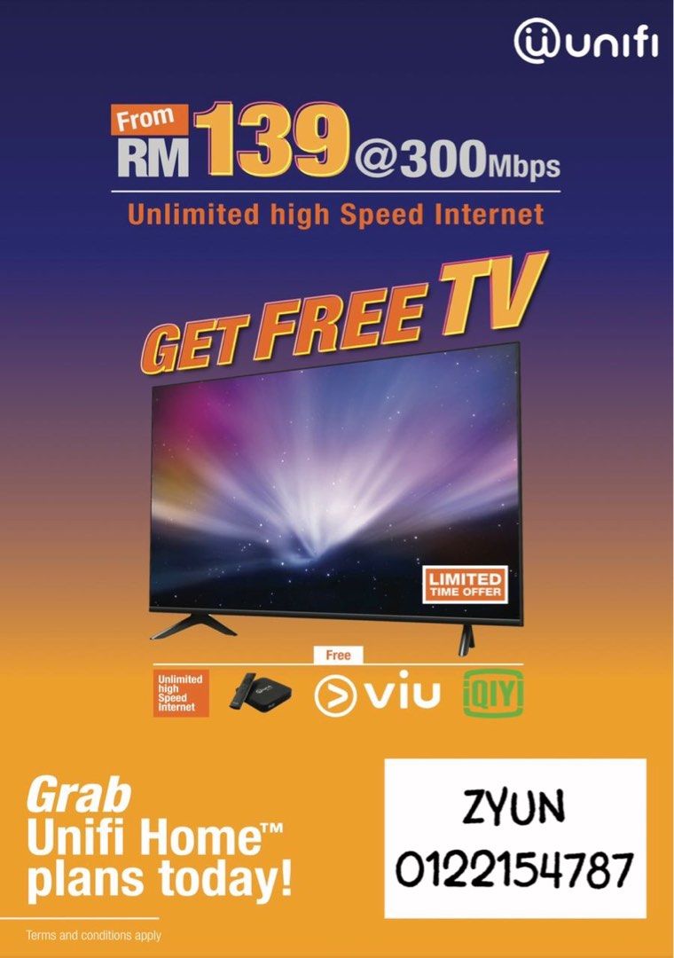 Unifi Free Tv, Computers & Tech, Parts & Accessories, Networking on Carousell