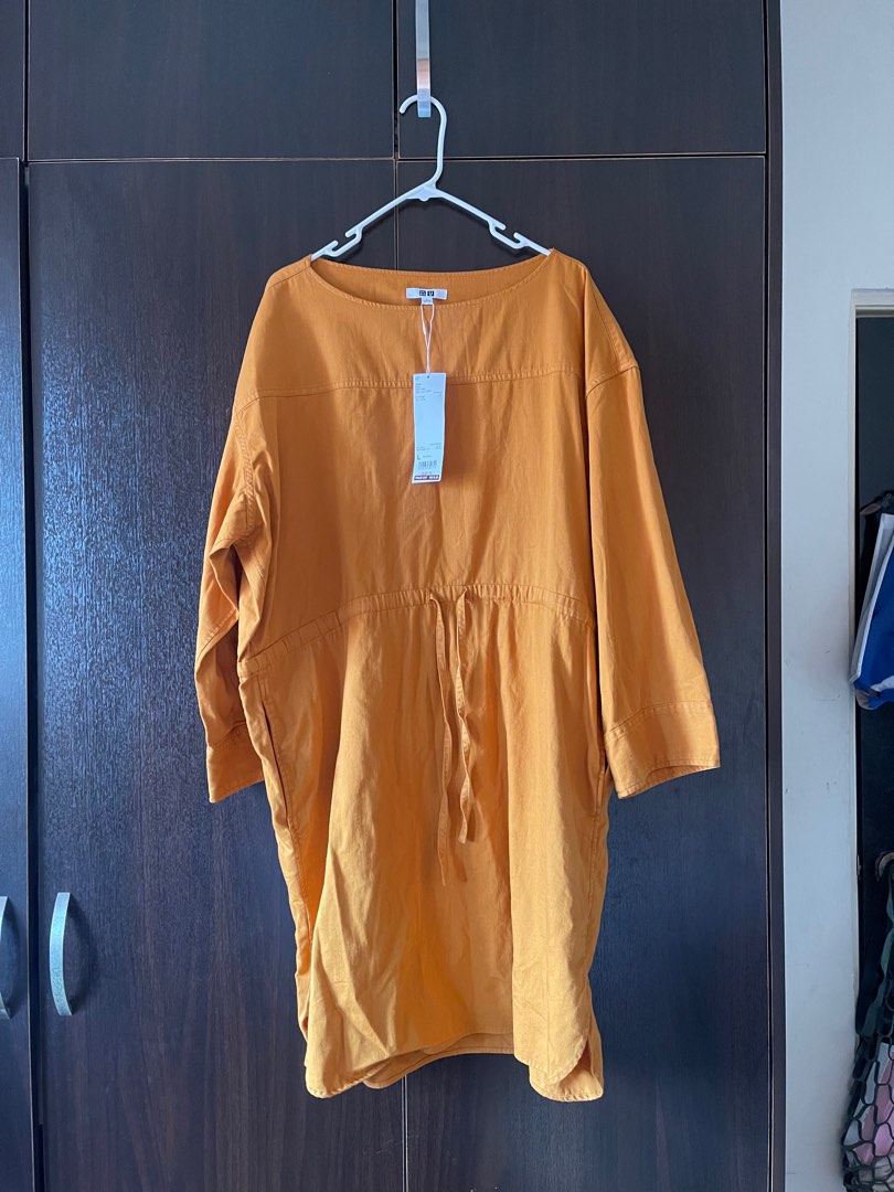 Uniqlo draw string long sleeve, Women's Fashion, Tops, Blouses on Carousell