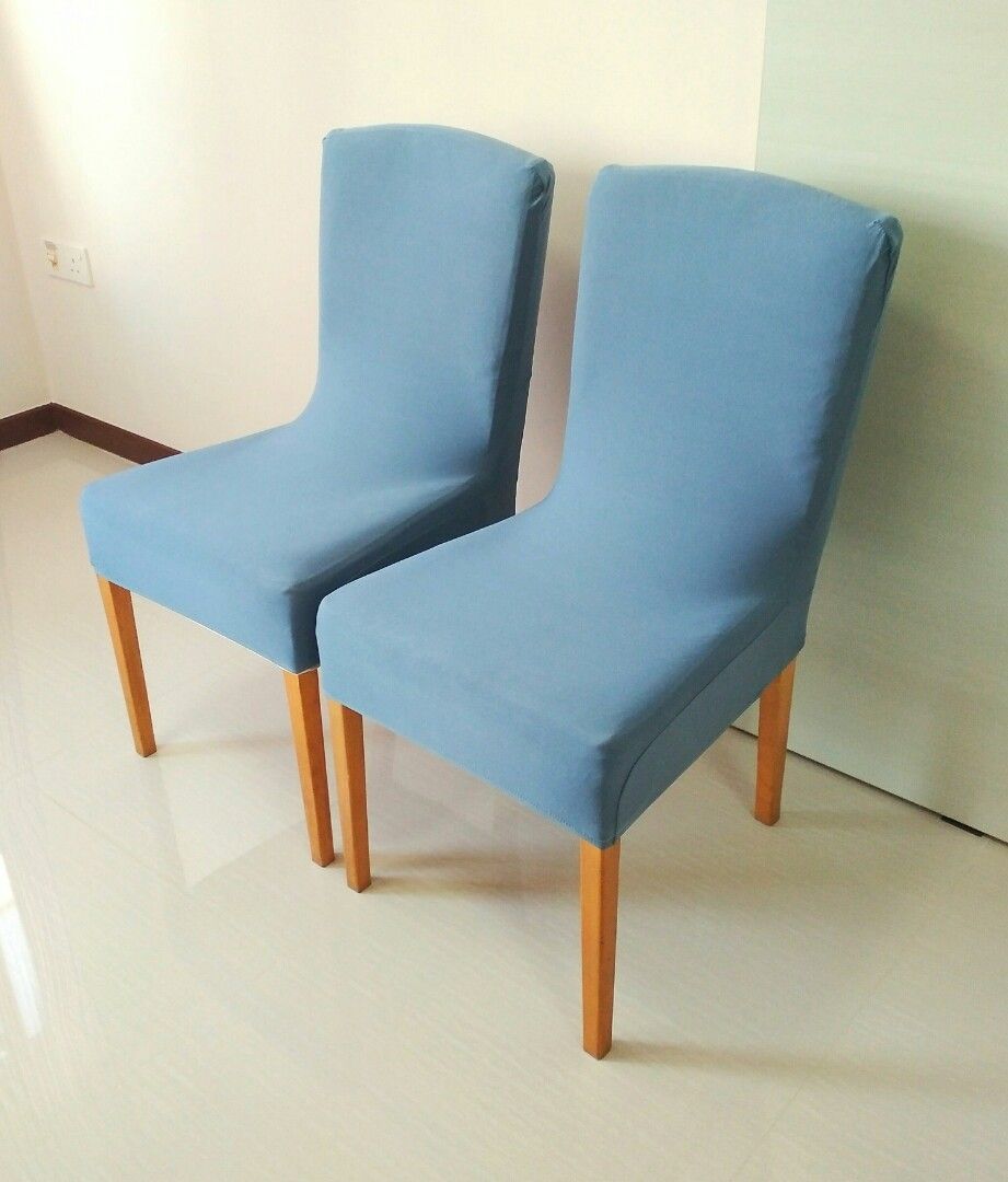 Duck egg blue dining chair covers outlet