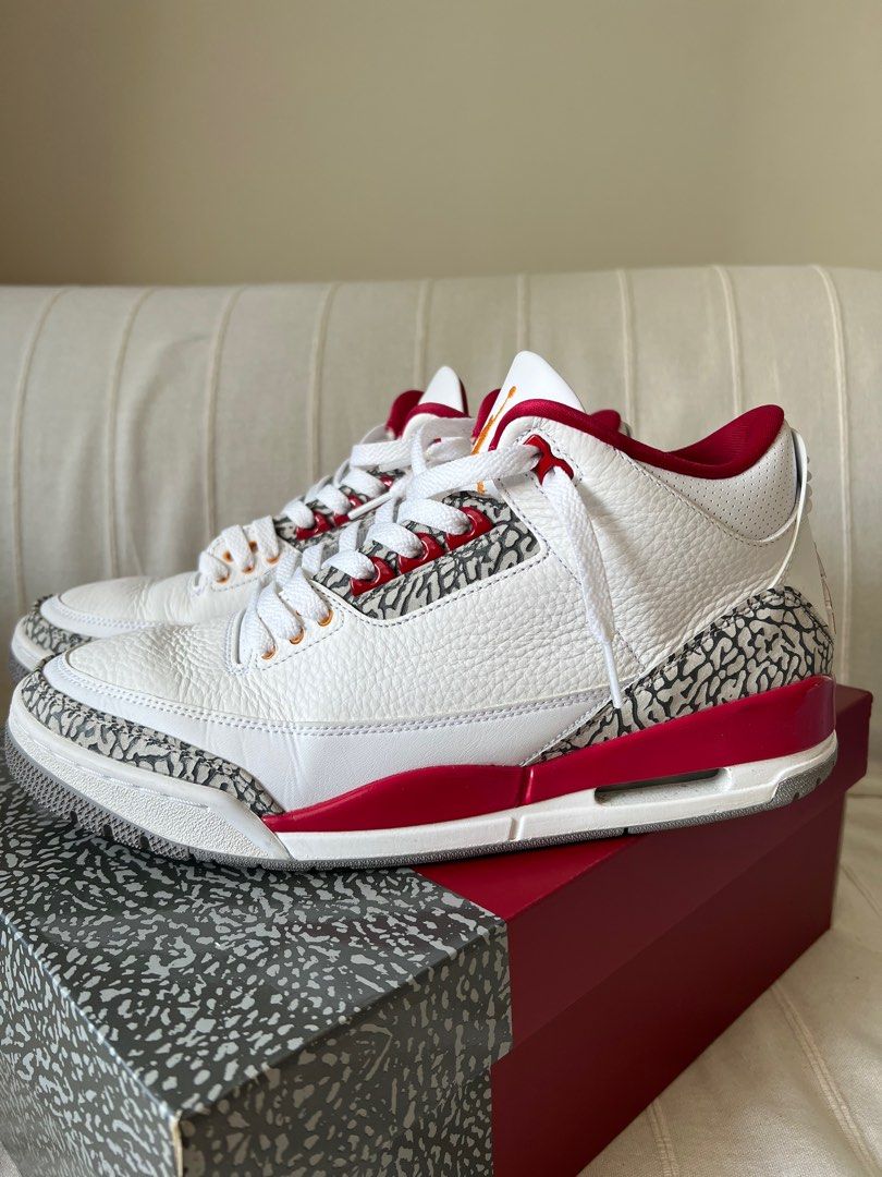 US Men 10.5 Air Jordan 3 Cardinal Red Men s Fashion Footwear