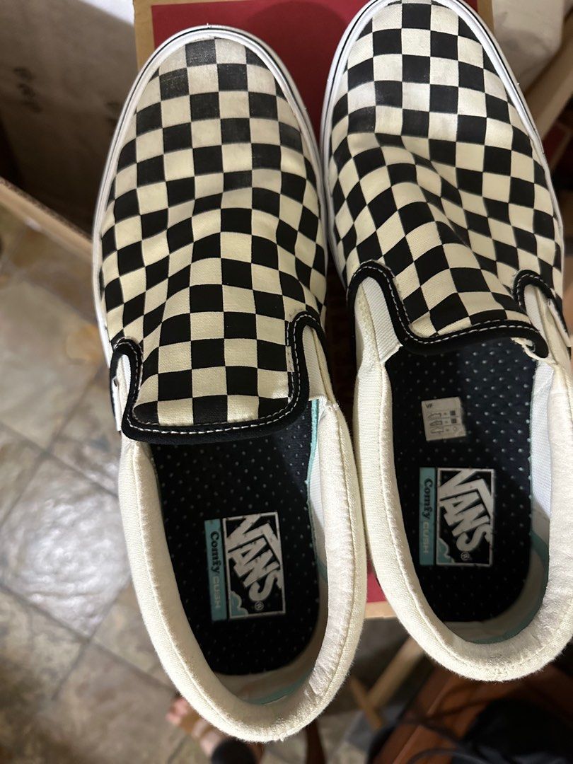 Vans checkerboard slip on ultracush clearance