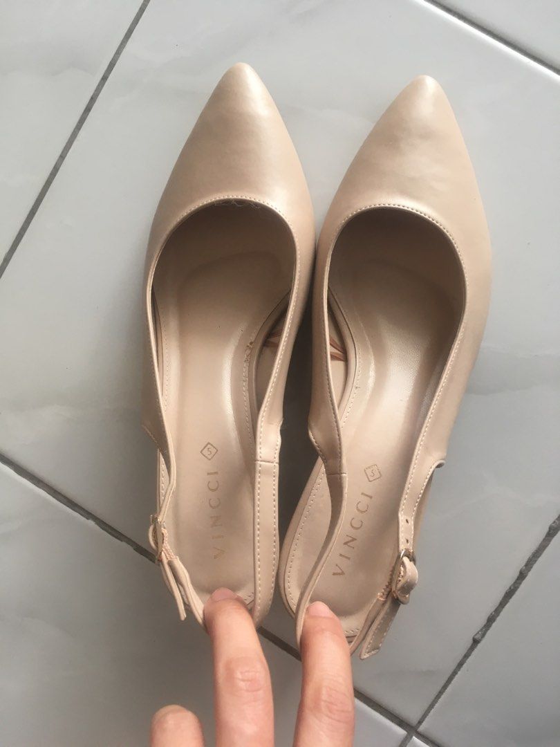 Cream nude shop shoes