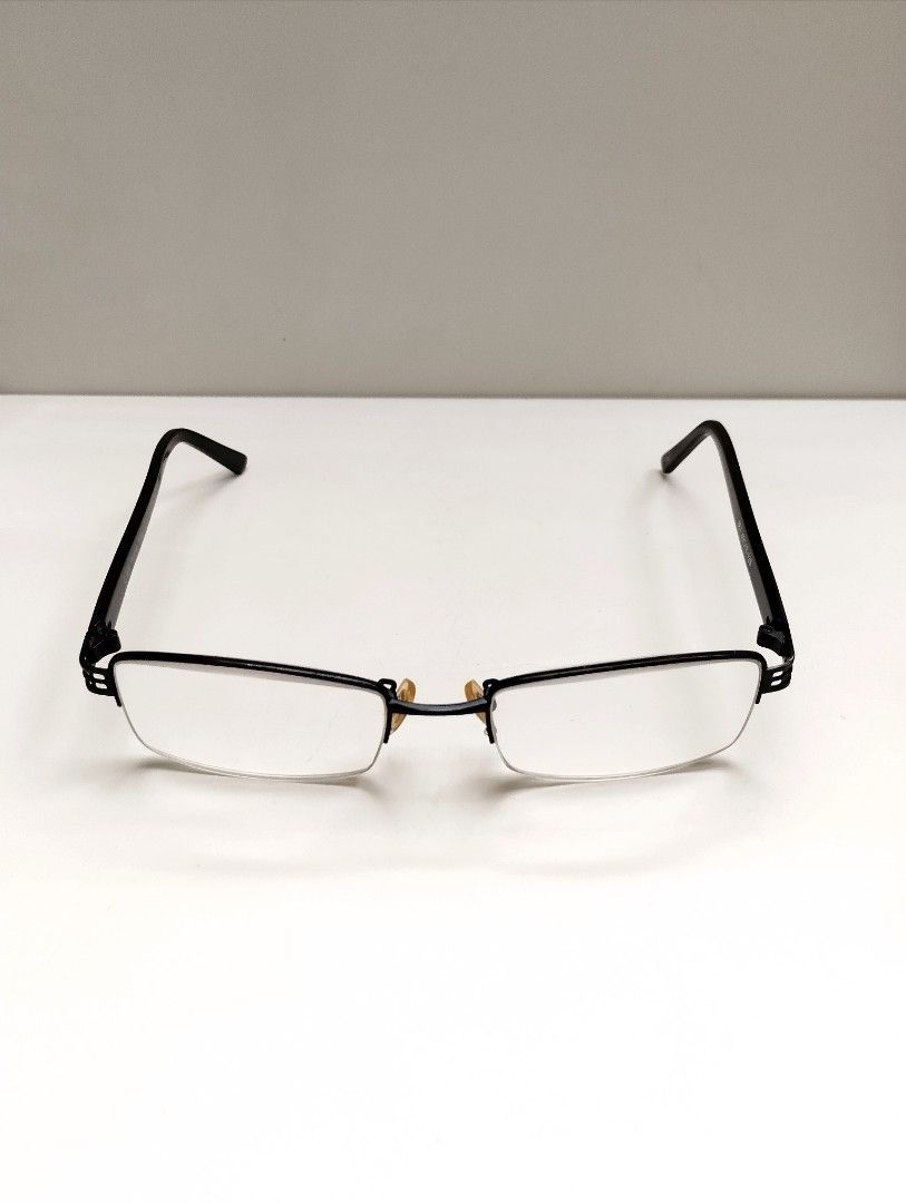 Vintage Black Rectangle Glasses Gandb Frame Italy On Carousell 