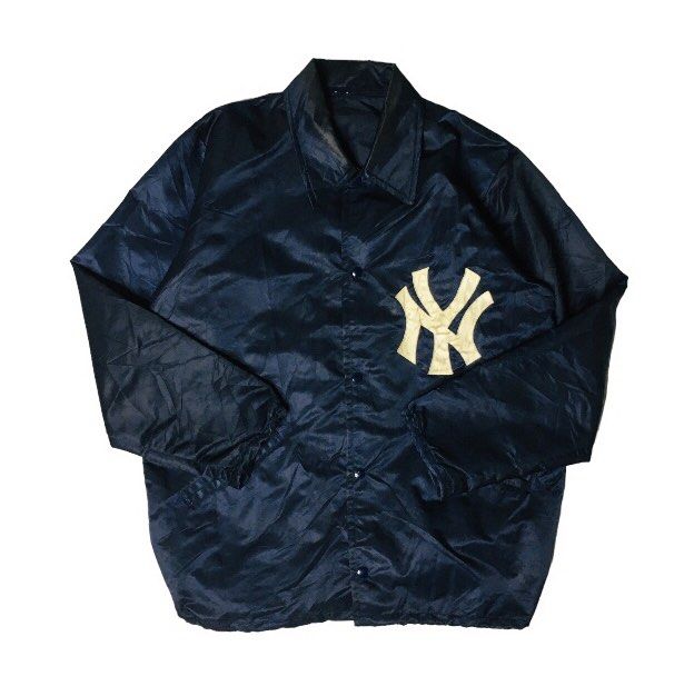 Majestic Men's Blue Ny Yankees Satin Baseball Jacket