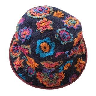 Vtg. Ganteb’s Floral Knitted Hat Made in France