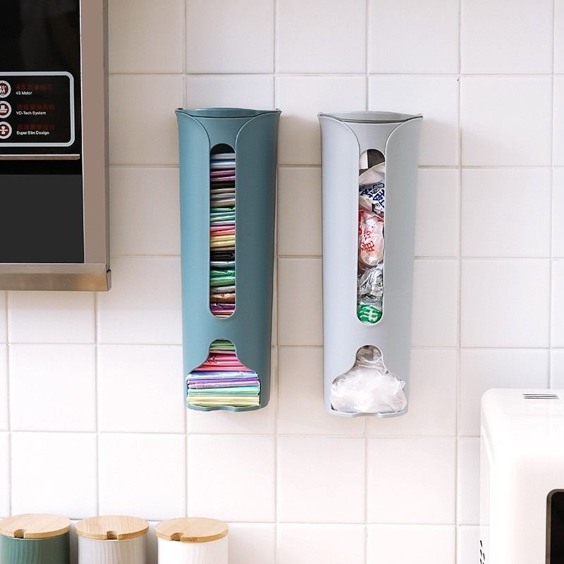 Wall Mounted Trash Bag Storage Garbage Bag Napkin Holder (Category: Home Improvement Tools & Accessories) located in Manila. Submitted by winterbliss (Listing ID 1240109896, Image 1). Description: Material: PVC Size: L:9.5cm W: 9.5cm H:30.5cm Colors: White, Dark green.
