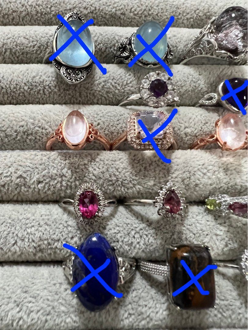 Crystal shop adjustable rings