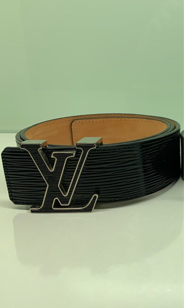 Louis Vuitton Black Epi Leather LV Initiales Belt 95CM Louis
