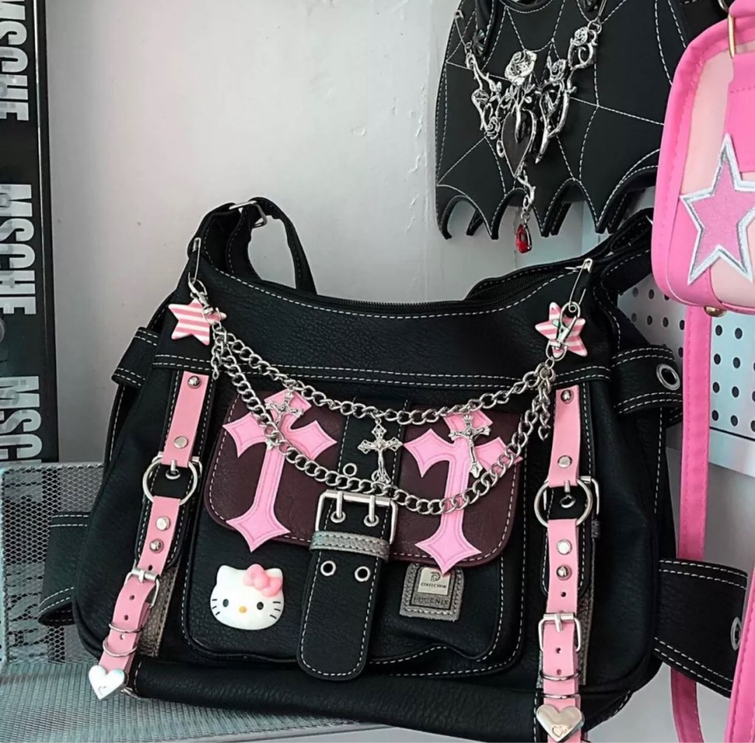 Hello Kitty  Bags  Vintage Sanrio Hello Kitty Hibiscus Mini Shoulder Bag  Blue Cute 202  Poshmark