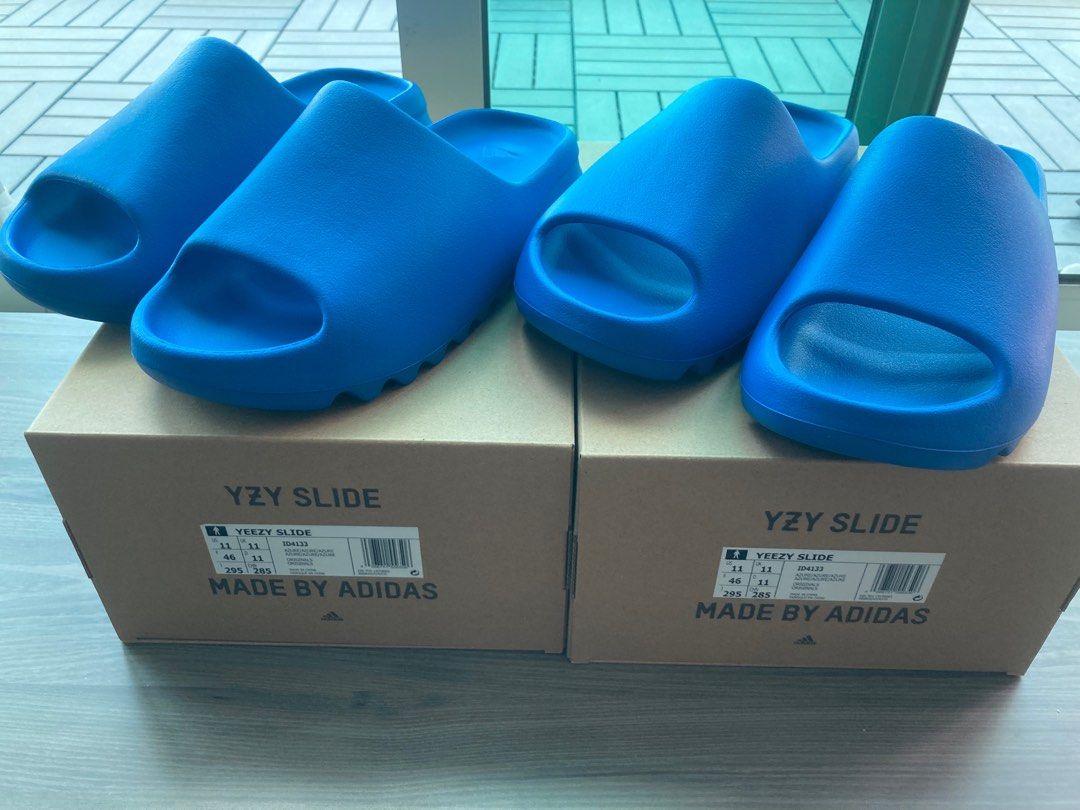 Yeezy Slide (Azure), Men's Fashion, Footwear, Flipflops and Slides on ...