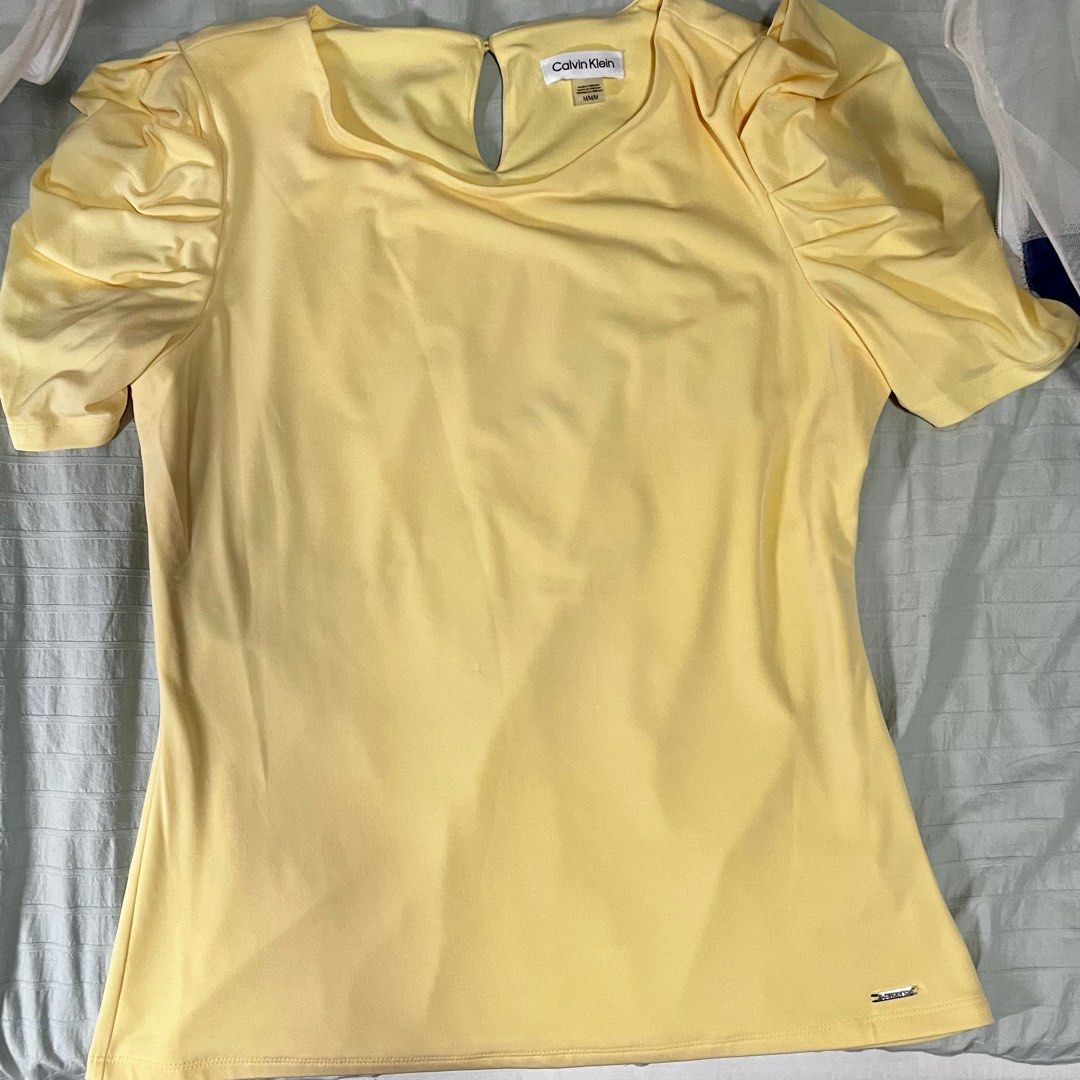 Calvin klein clearance yellow blouse