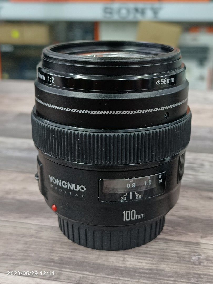Lente yongnuo 100mm discount f2 para canon