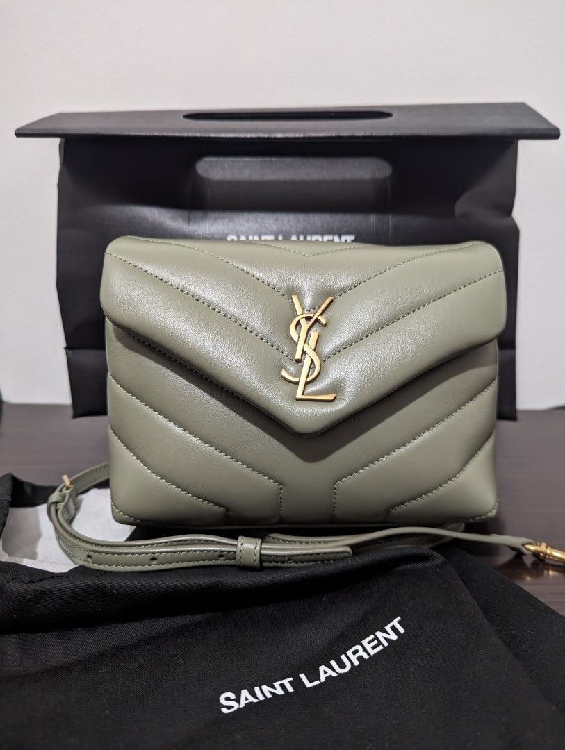 ysl toy loulou grey khaki