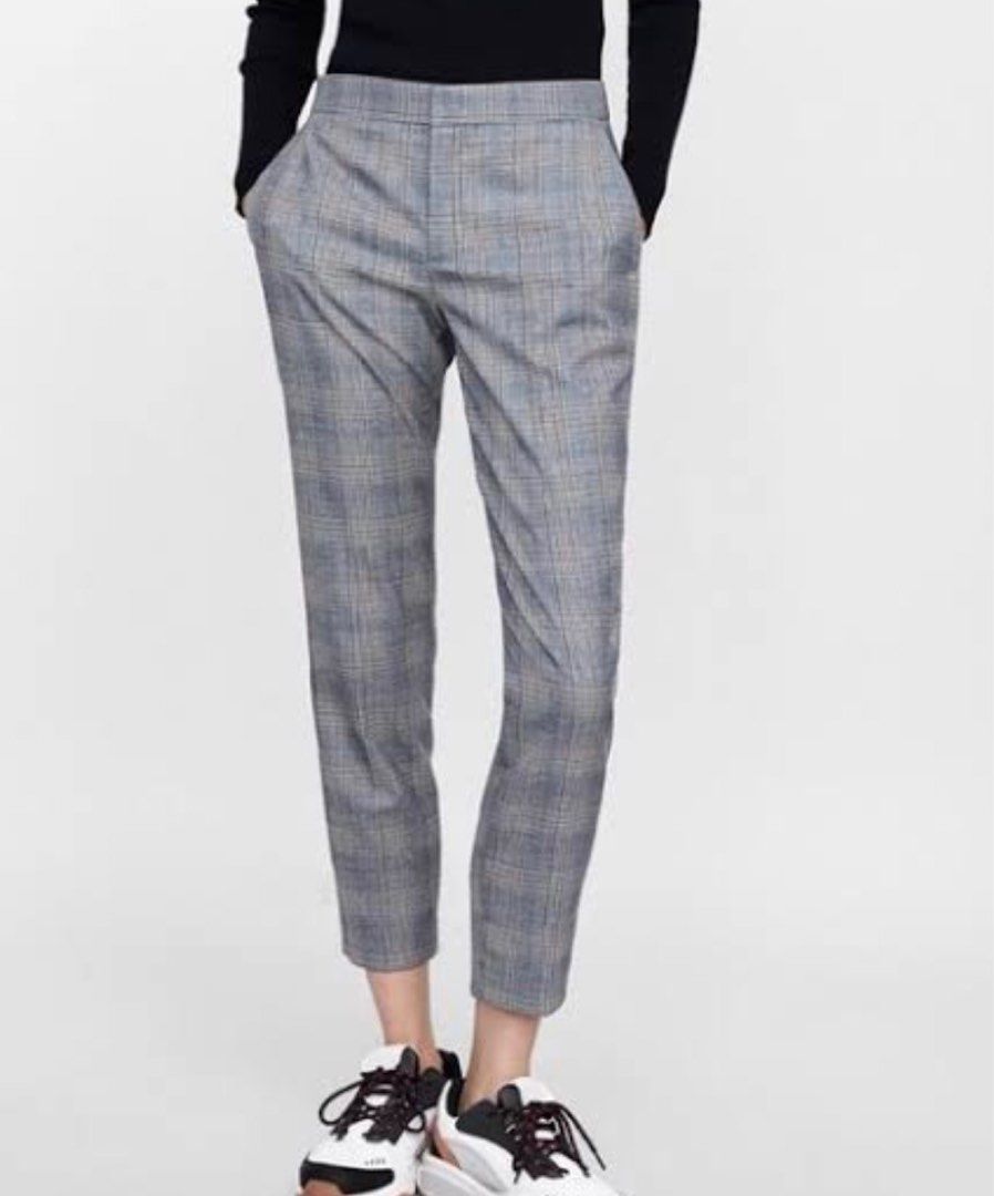 Zara  Pants  Jumpsuits  Zara Smart Plaid Trousers Size S  Poshmark