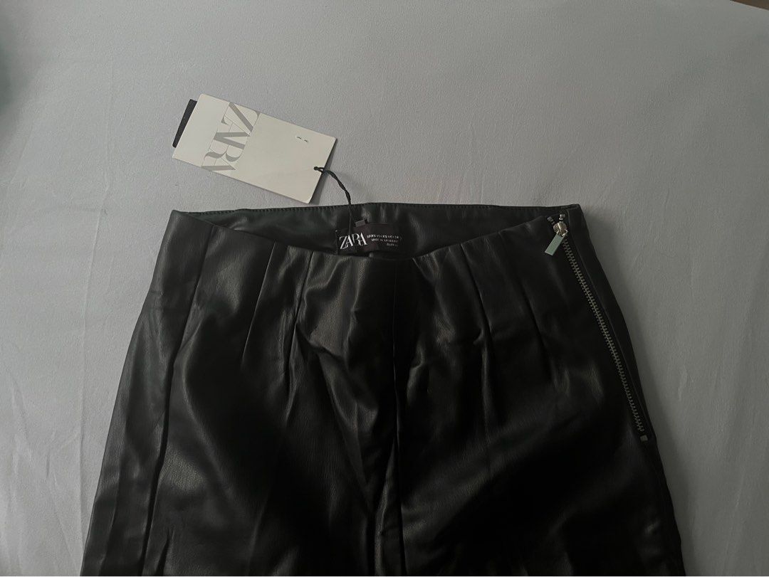 patent leather pants zara