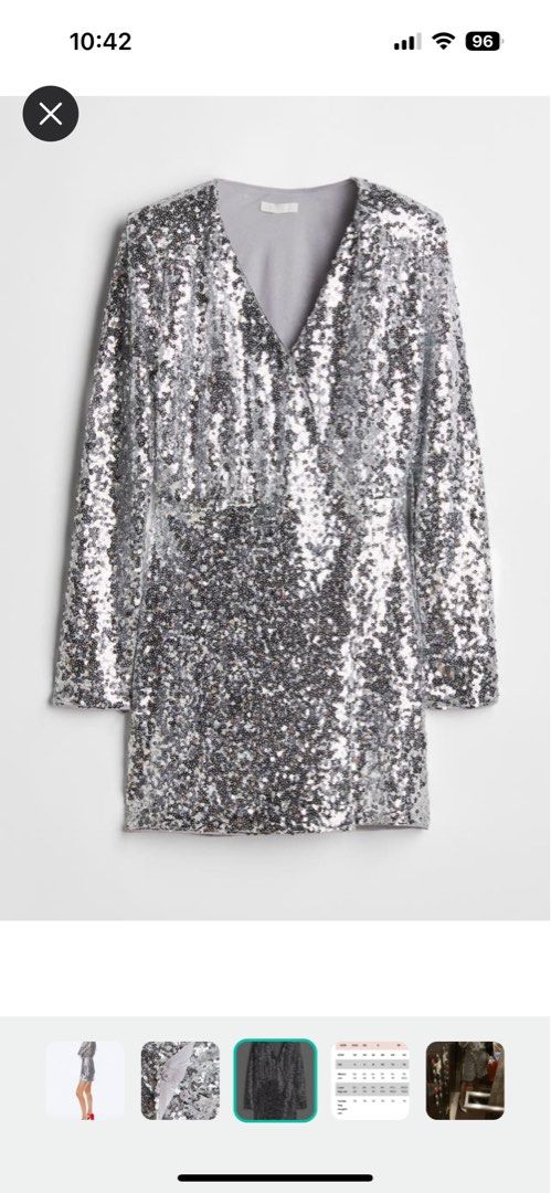 zara silver glitter dress
