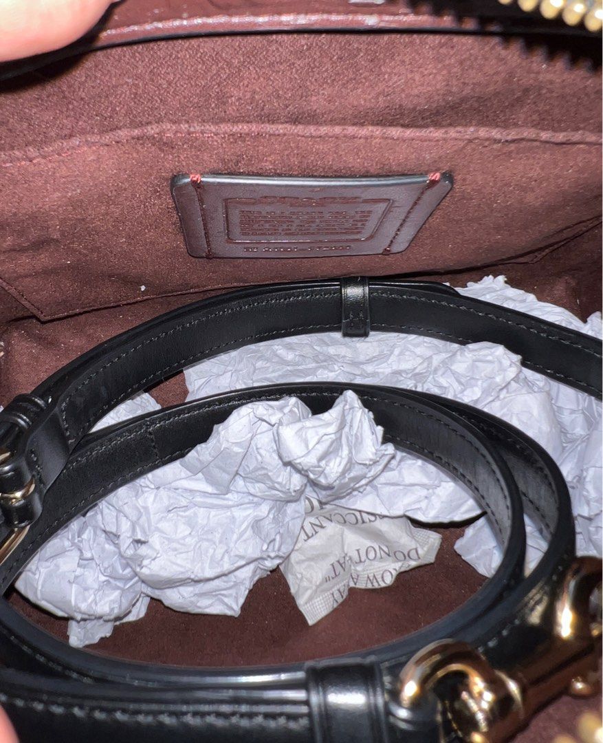 100 Authentic Coach Croc Hand Bag with Sling Strap Luxury Bags