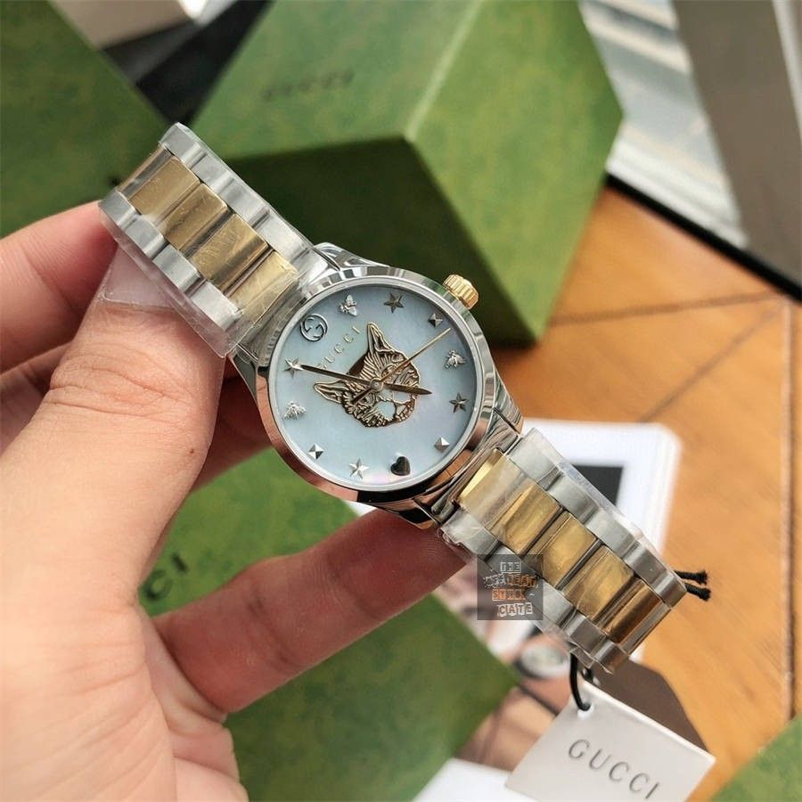 100 Original Gucci G Timeless Mystic Cat Motif Women s Watch pre