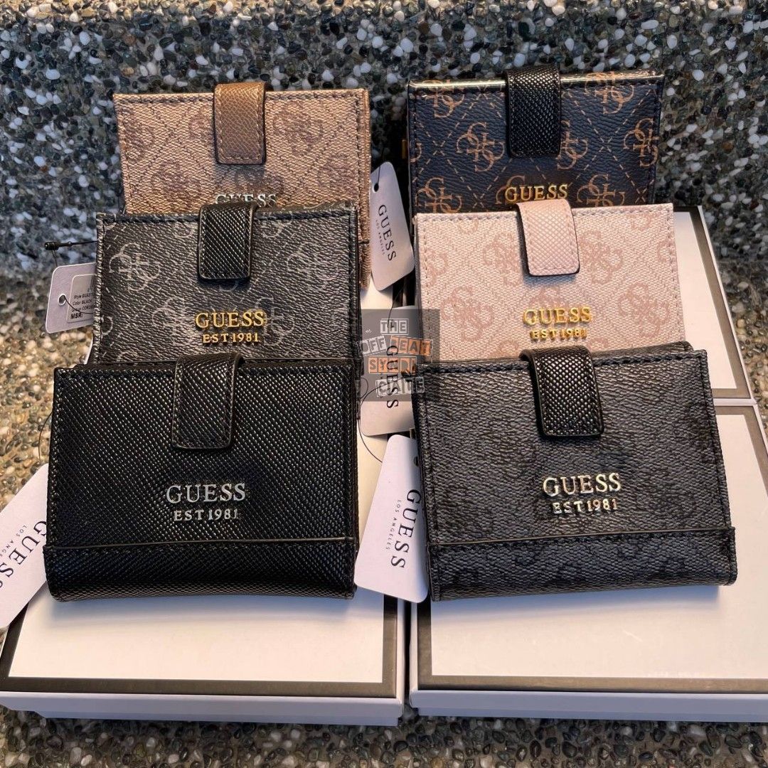 Guess trifold women's wallet hot sale