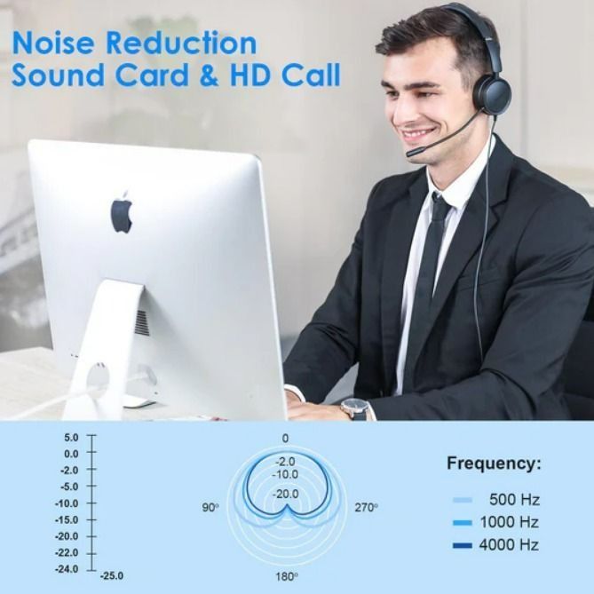 1369) TELEPHONE HEADSET (NEW BEE H360), Audio, Headphones & Headsets on