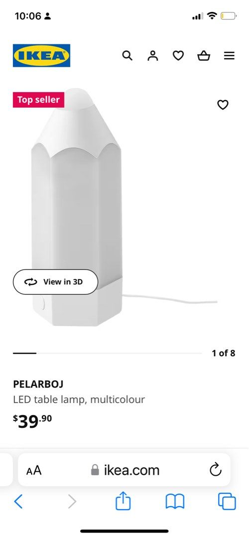 2 IKEA Pencil lamps, Babies & Kids, Baby Nursery & Kids Furniture