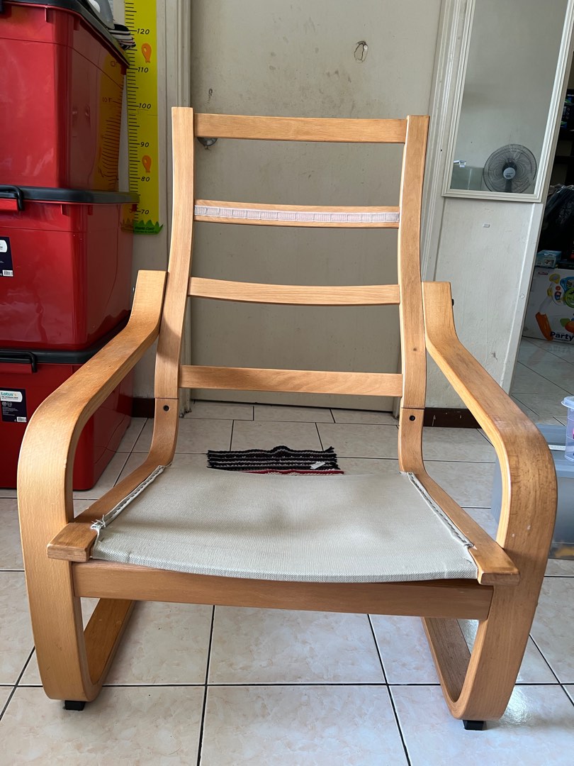 2 x IKEA Poang Armchair (frame only), Furniture & Home Living