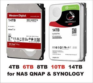 4TB for NAS synology also 6tb 8tb 10tb 14tb wd red plus pro ironwolf exos