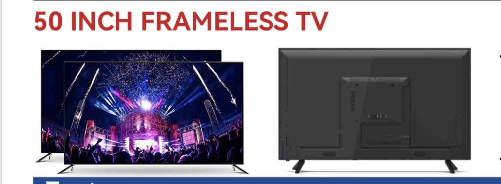 50 inch frameless tv, TV & Home Appliances, TV & Entertainment, TV on ...