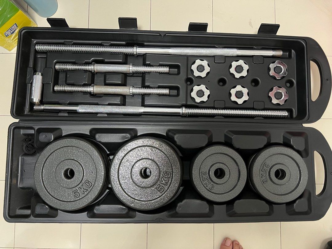 50kg Dumbbell &barbell Set, Sports Equipment, Exercise & Fitness