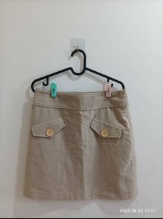 卡其色工裝裙