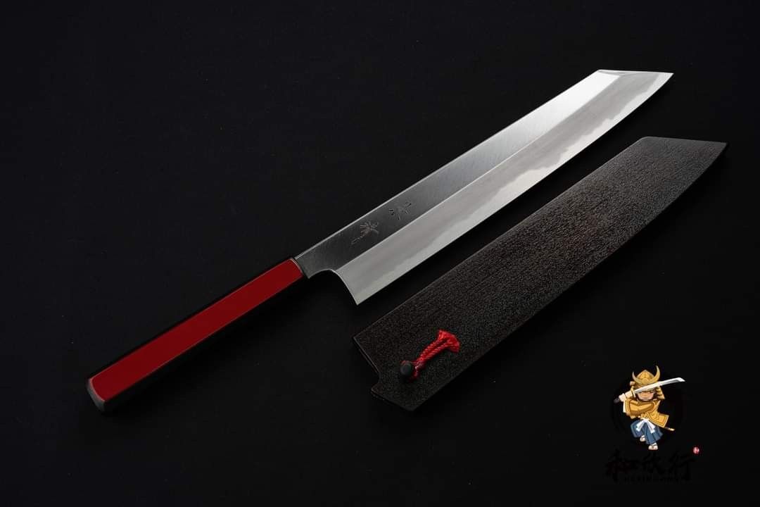 🇯🇵景清白一鋼切付牛刀/ 劍型牛刀240mm 💓 八角漆柄💓 日本高級廚刀