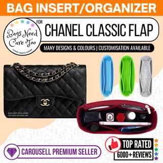 ⭐BNCT Exclusive⭐ Bag Organizer for Chanel Classic Flap, Felt Insert with  Inner Fabric