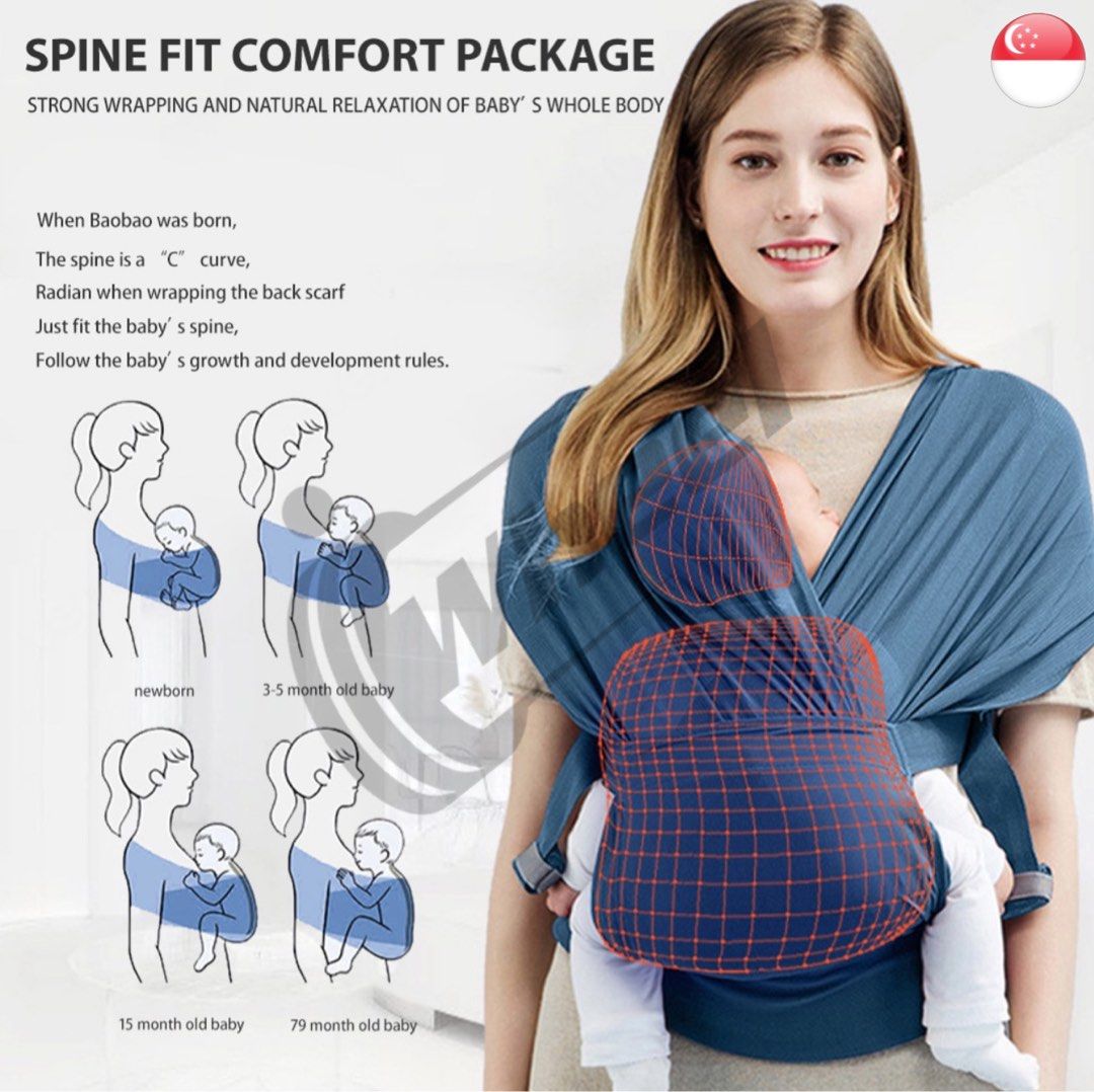 INSTOCK Ergonomic Adjustable Baby Carrier Cooling Mesh