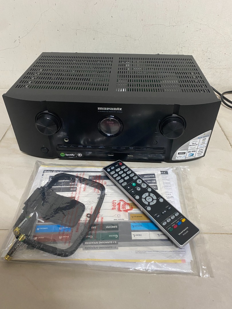 品項新 MARANTZ SR 5009 FM/4K 環繞擴大機 HDMI 7.2 家庭劇院 有原廠遙控器, 耳機及錄音音訊設備, 音樂播放