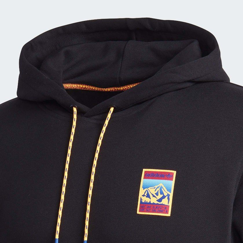 Fleece Jacket Adidas Originals Adiplore Hoodie With Chest Print In