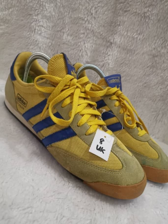 Adidas dragon shoes blue and yellow best sale