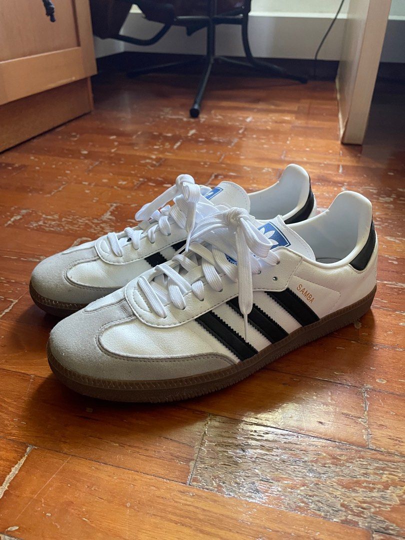 adidas white samba shoes