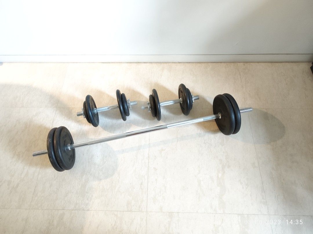 Aibi Gym Set Barbell and Dumbbell Sports Equipment Exercise