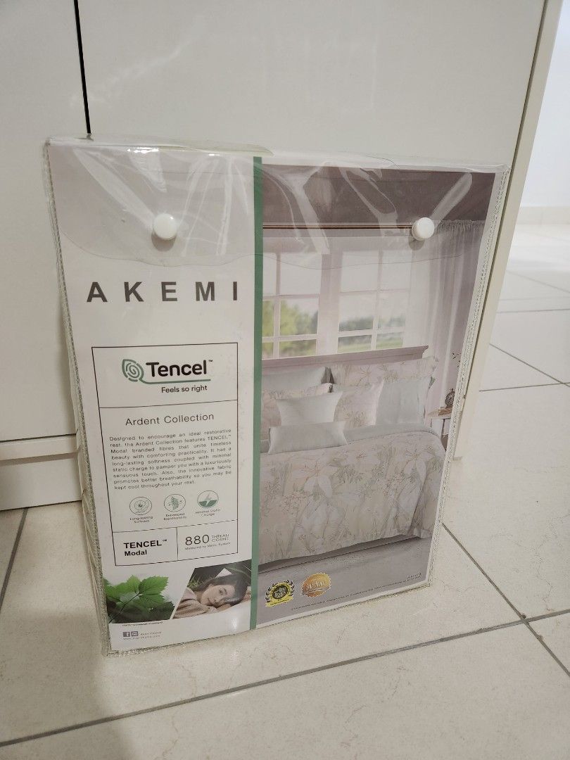 Akemi Tencel 880 thread count King Quilt cover set, Furniture & Home