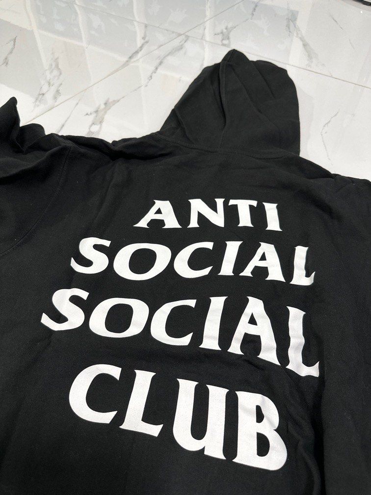 Anti Social Social Club Black Hoodie Medium Assc, Men'S Fashion, Coats,  Jackets And Outerwear On Carousell