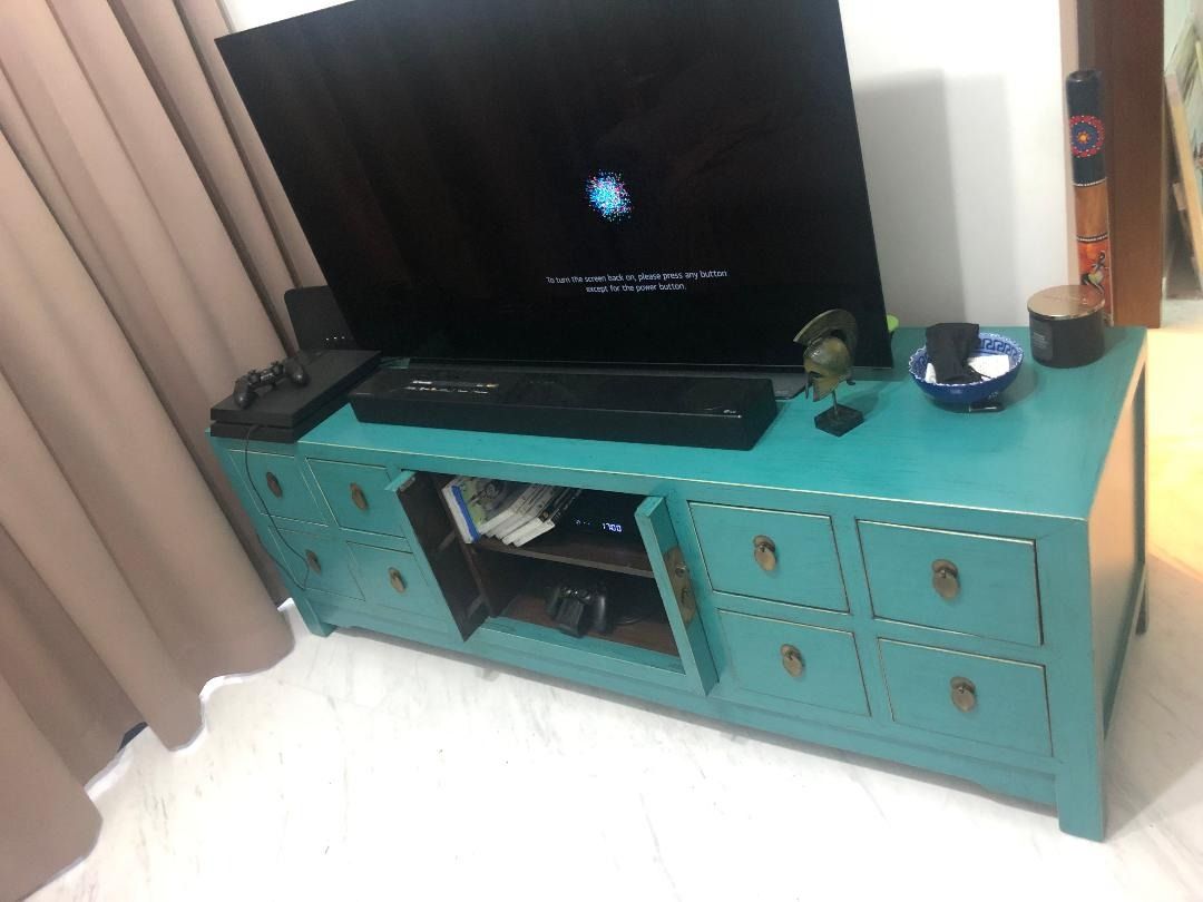 Antique Turquoise TV Furniture & Home Living, Furniture, TV