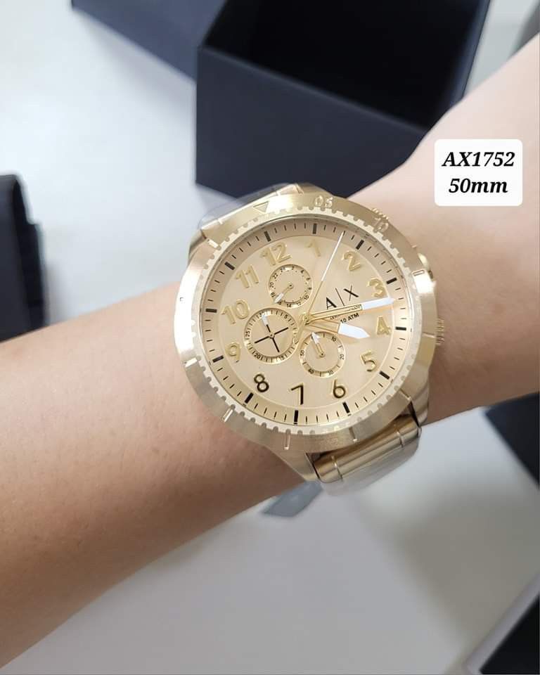 Armani Exchange Goldtone, Men's Fashion, Watches & Accessories, Watches ...