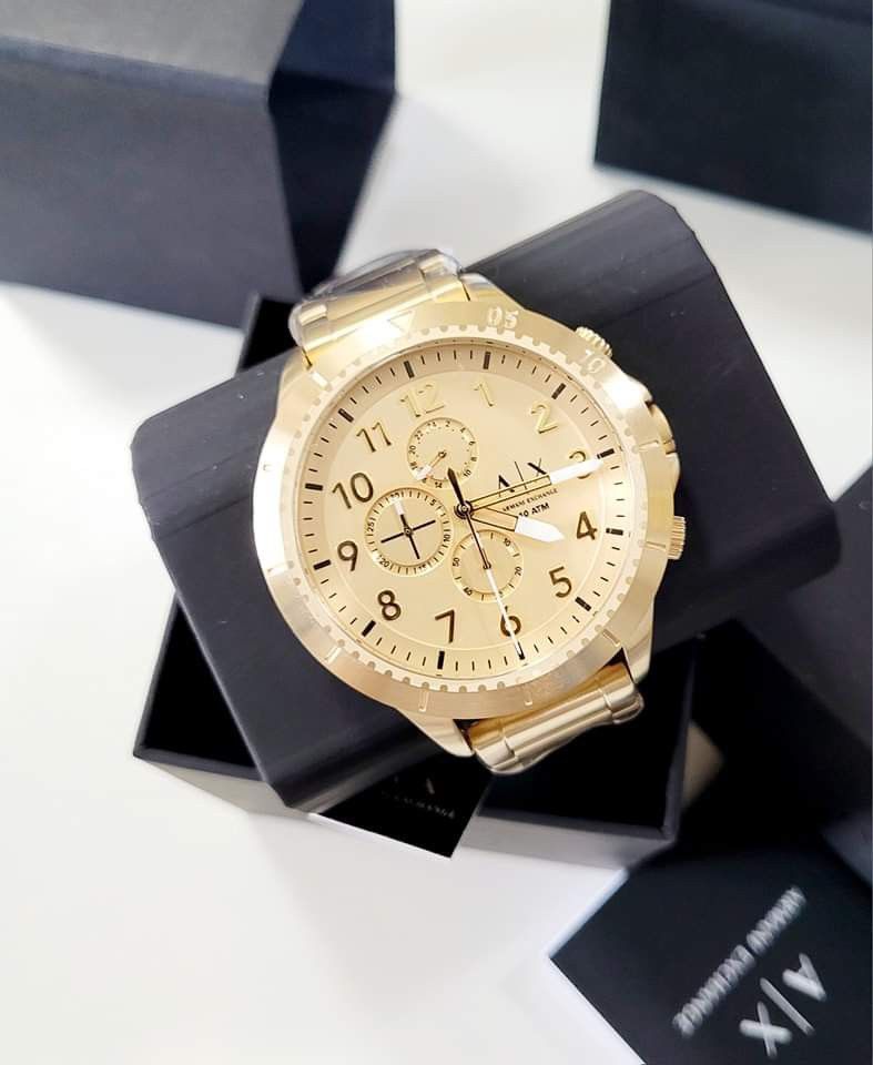 Armani Exchange Goldtone, Men's Fashion, Watches & Accessories, Watches ...