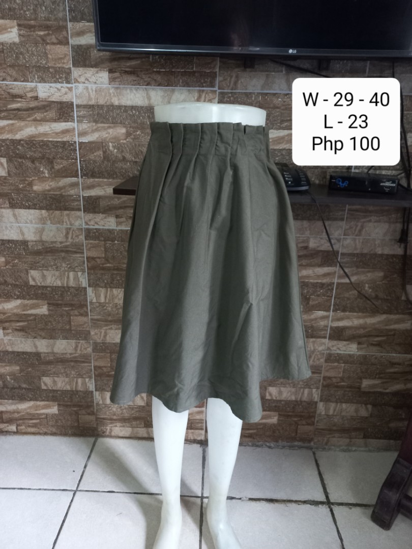Army Green Skirt on Carousell