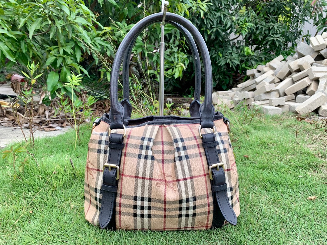 Authentic Burberry Haymarket Check Small Northfield Tote Bag Luxury Bags Wallets on Carousell