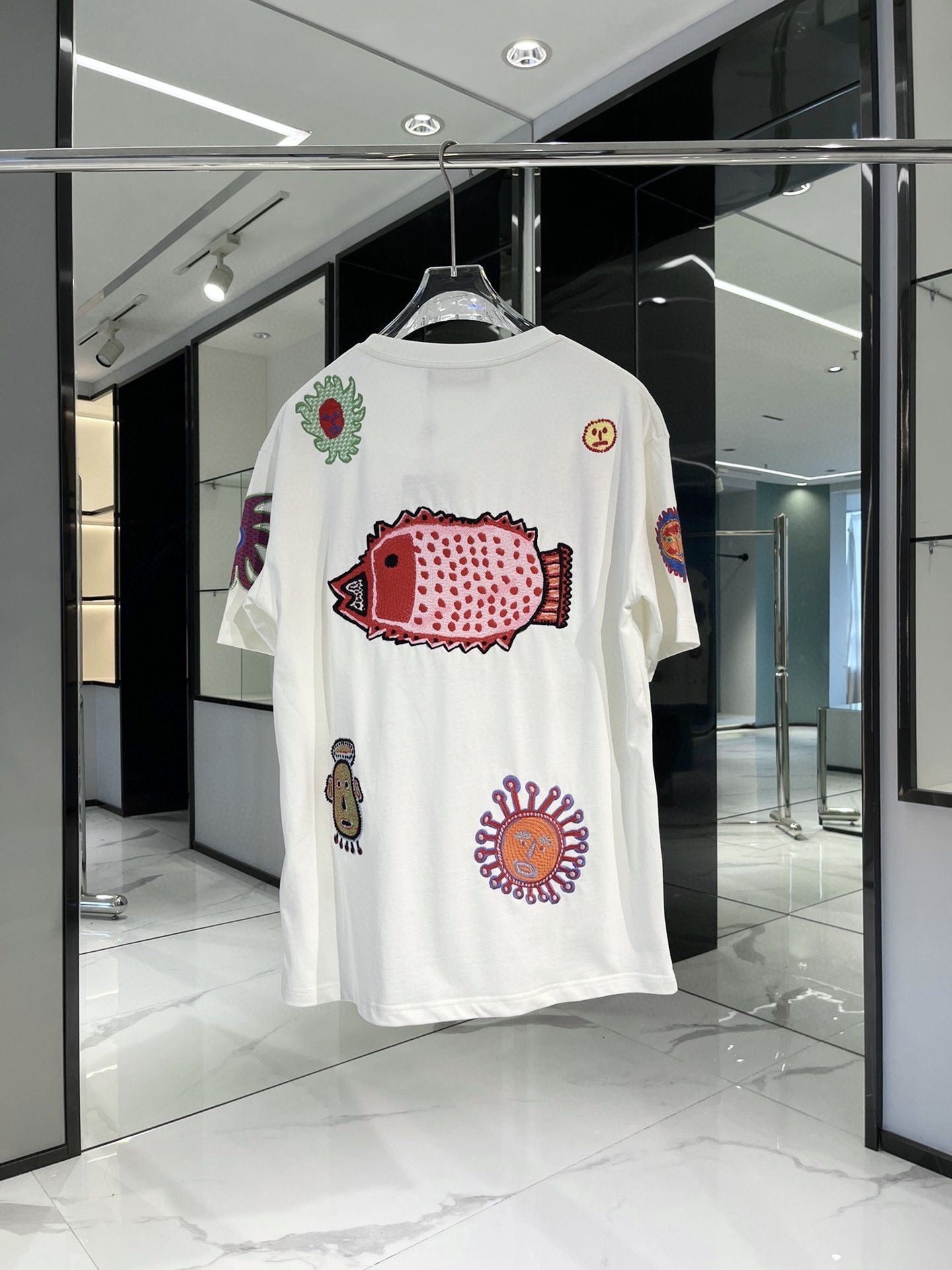 Authentic lv✖️yayoi Kusama Joint Series Face Pattern Embroidery 